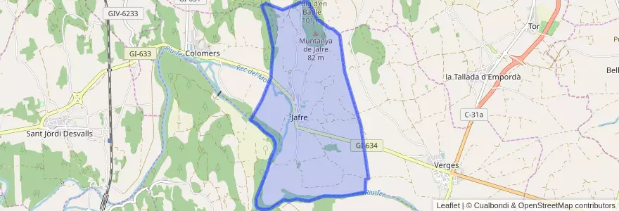 Mapa de ubicacion de Jafre.