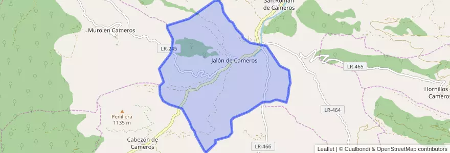 Mapa de ubicacion de Jalón de Cameros.
