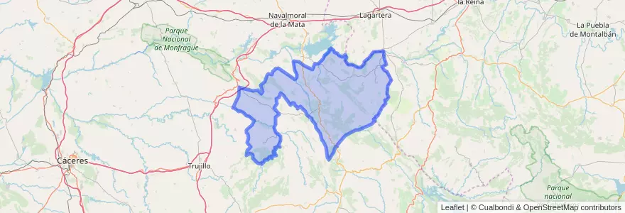 Mapa de ubicacion de Jara-Ibores.
