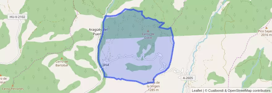 Mapa de ubicacion de Jasa.