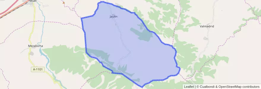 Mapa de ubicacion de Jaulín.