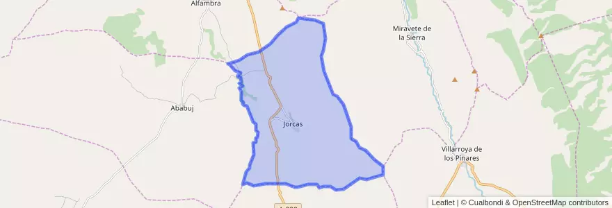 Mapa de ubicacion de Jorcas.