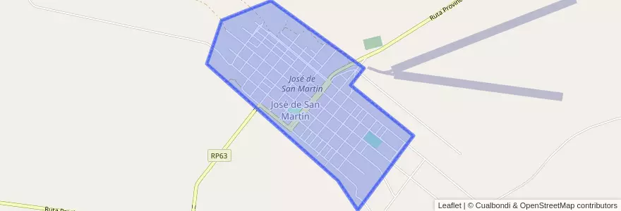 Mapa de ubicacion de José de San Martín.