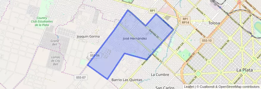 Mapa de ubicacion de José Hernández.