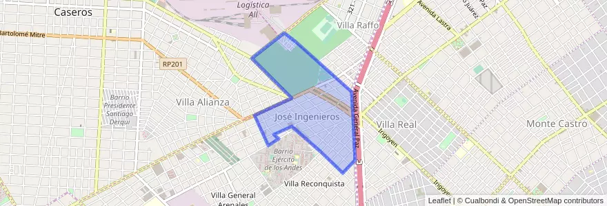Mapa de ubicacion de José Ingenieros.