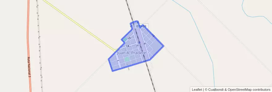 Mapa de ubicacion de Juan A. Pradere.