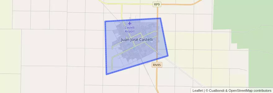 Mapa de ubicacion de Juan Jose Castelli.