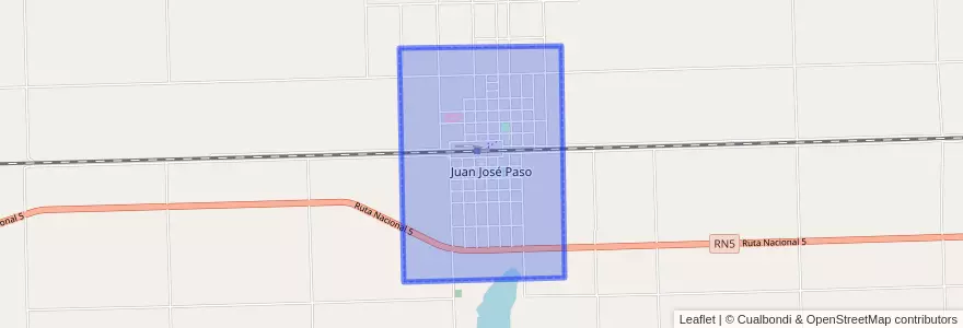 Mapa de ubicacion de Juan José Paso.