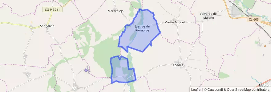 Mapa de ubicacion de Juarros de Riomoros.