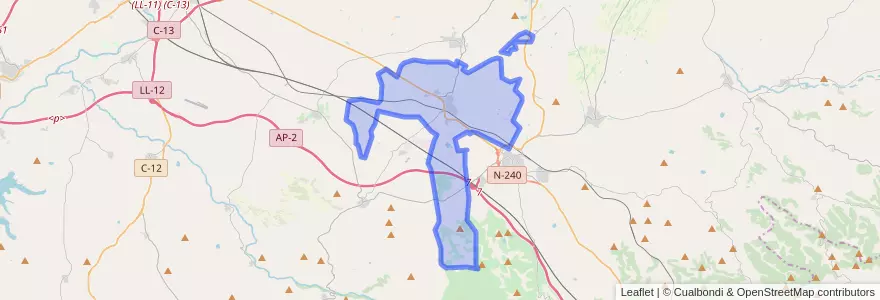 Mapa de ubicacion de Juneda.