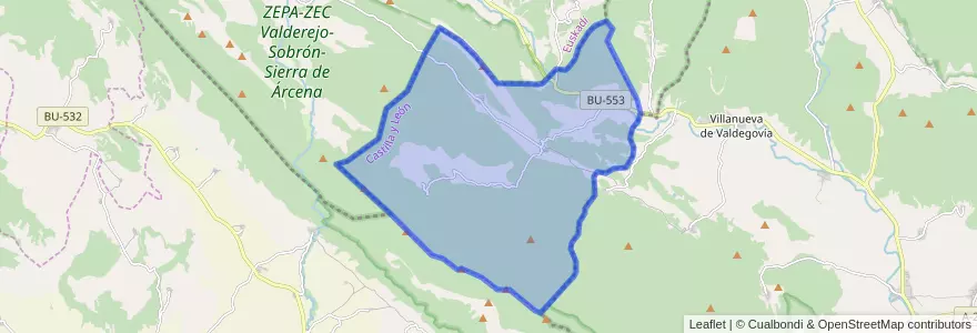 Mapa de ubicacion de Jurisdicción de San Zadornil.