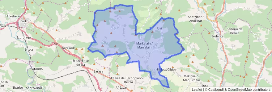 Mapa de ubicacion de Juslapeña.