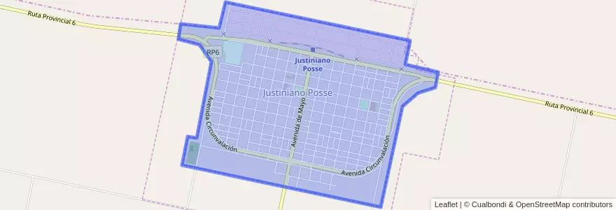 Mapa de ubicacion de Justiniano Posse.