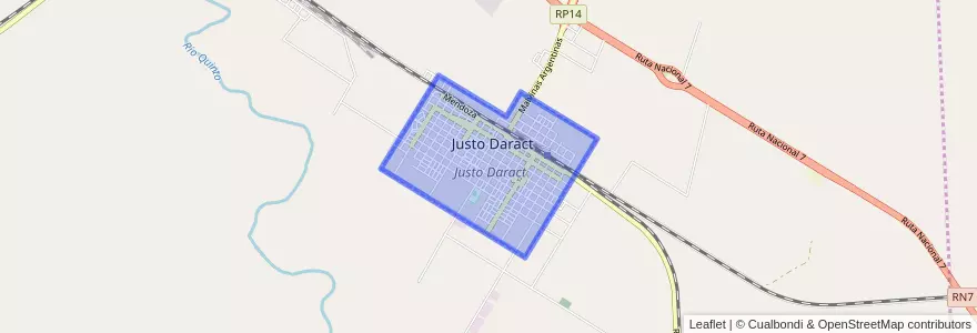 Mapa de ubicacion de Justo Daract.