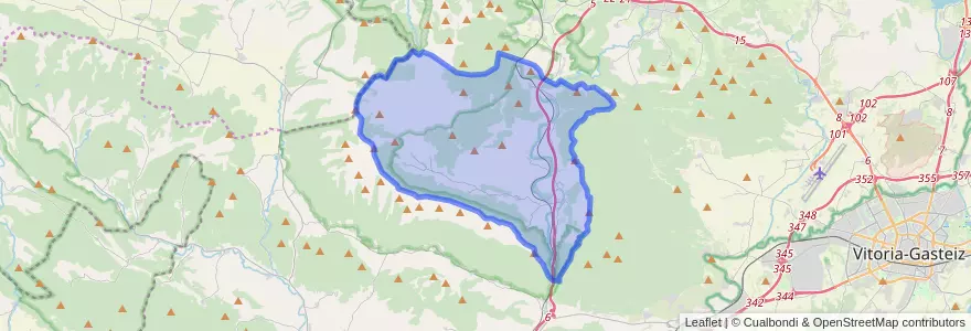 Mapa de ubicacion de Kuartango/Cuartango.