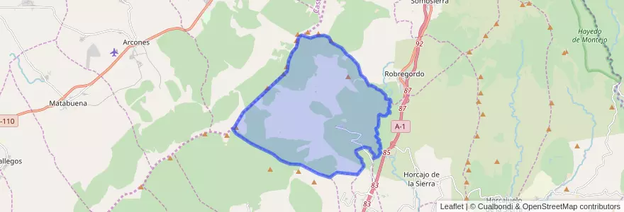 Mapa de ubicacion de La Acebeda.