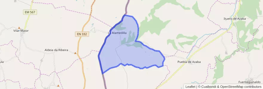 Mapa de ubicacion de La Alamedilla.