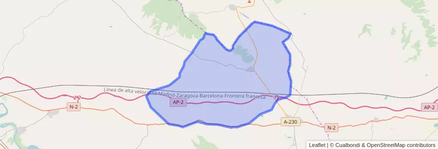 Mapa de ubicacion de La Almolda.
