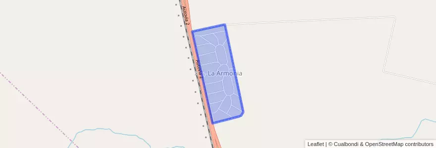Mapa de ubicacion de La Armonia.