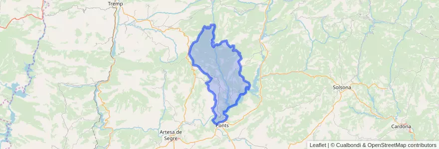 Mapa de ubicacion de la Baronia de Rialb.