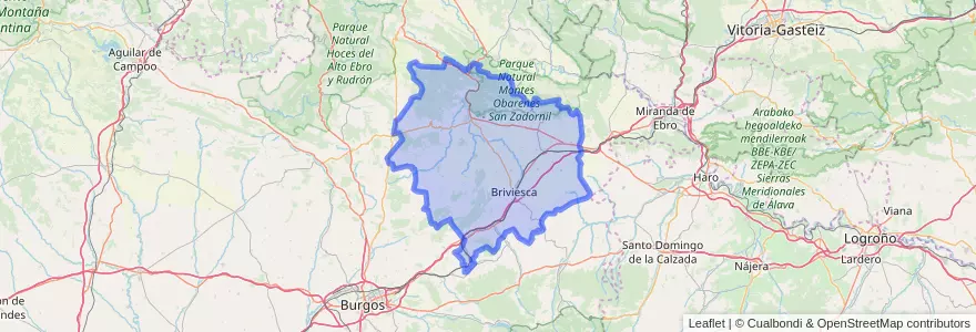 Mapa de ubicacion de La Bureba.