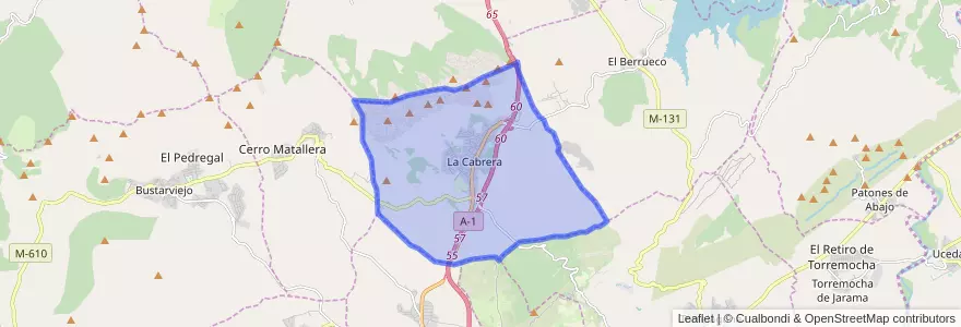 Mapa de ubicacion de La Cabrera.
