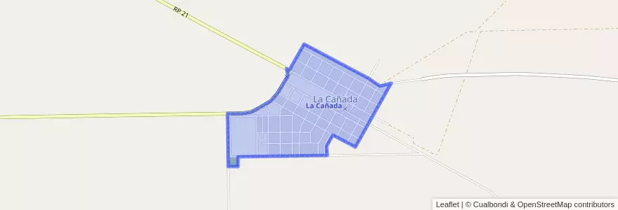 Mapa de ubicacion de La Cañada.