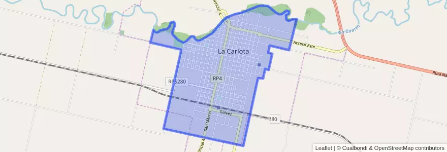 Mapa de ubicacion de La Carlota.
