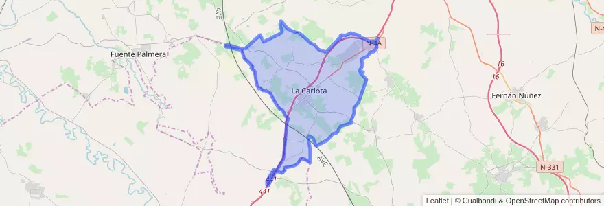 Mapa de ubicacion de La Carlota.
