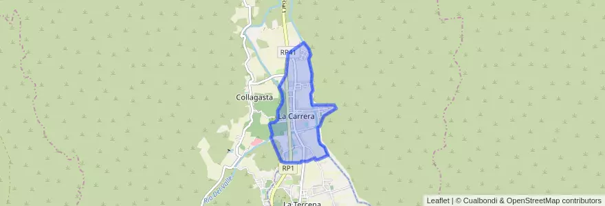 Mapa de ubicacion de La Carrera.