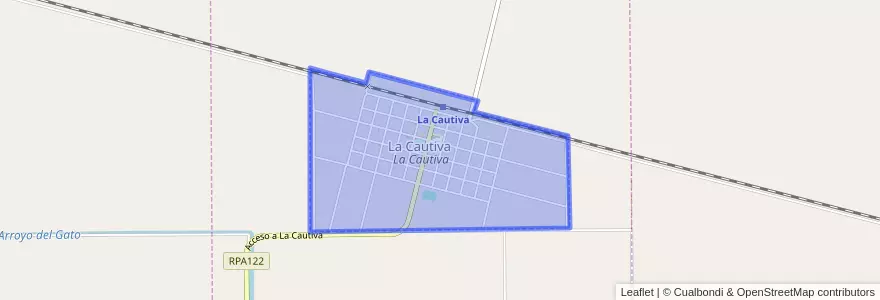 Mapa de ubicacion de La Cautiva.