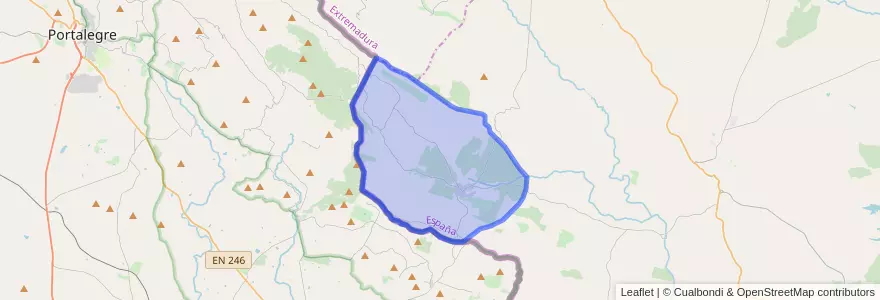 Mapa de ubicacion de La Codosera.