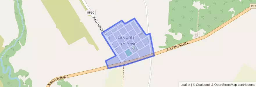 Mapa de ubicacion de La Corita.