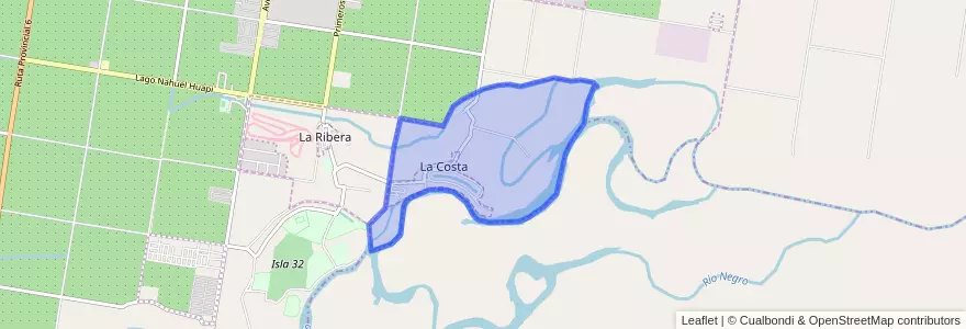 Mapa de ubicacion de La Costa.