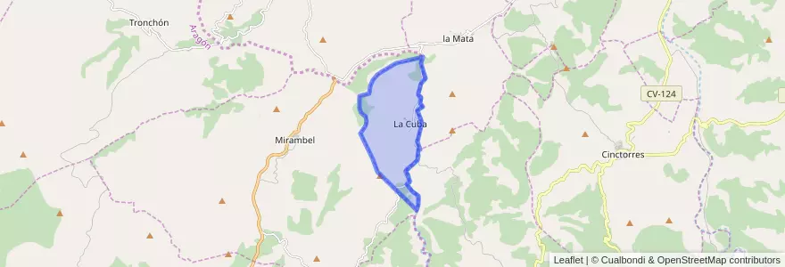 Mapa de ubicacion de La Cuba.