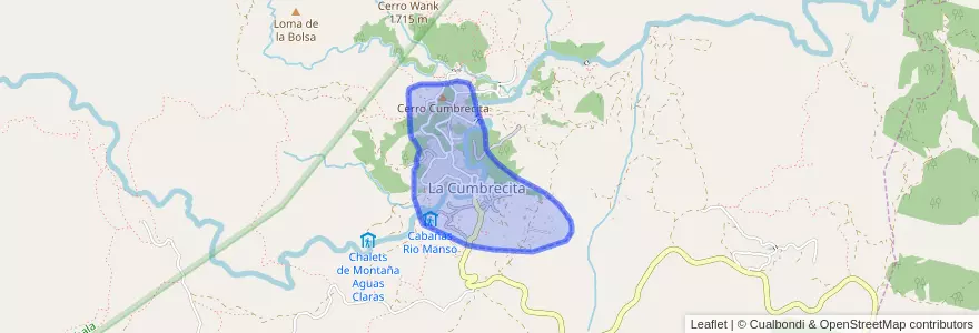 Mapa de ubicacion de La Cumbrecita.
