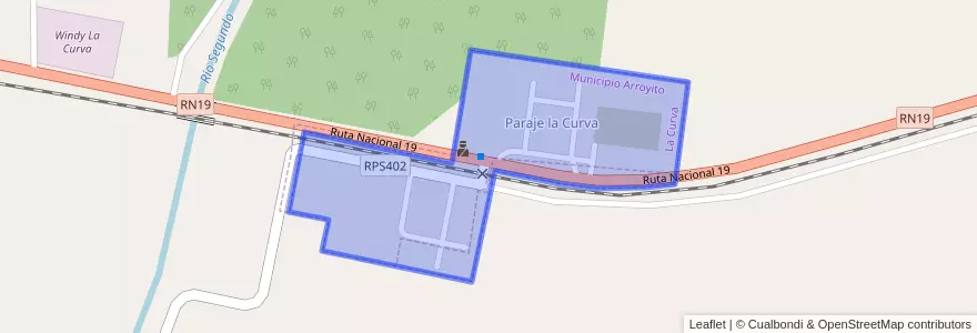 Mapa de ubicacion de La Curva.