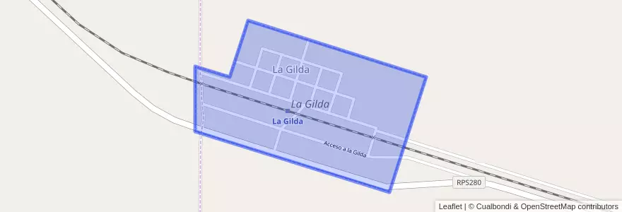 Mapa de ubicacion de La Gilda.