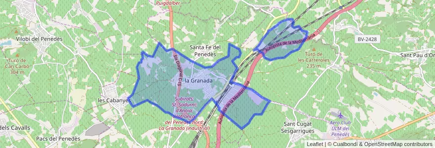 Mapa de ubicacion de la Granada.