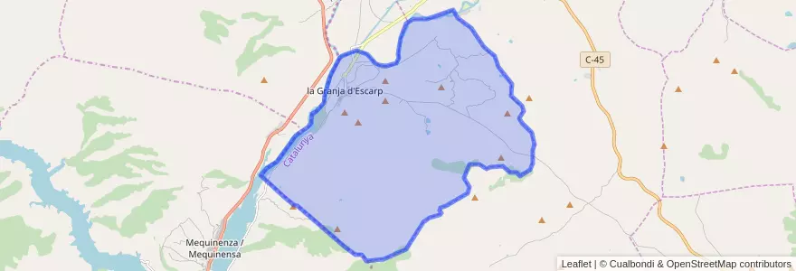 Mapa de ubicacion de la Granja d'Escarp.