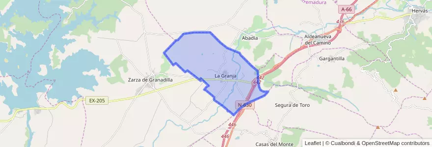 Mapa de ubicacion de La Granja.