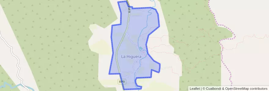 Mapa de ubicacion de La Higuera.