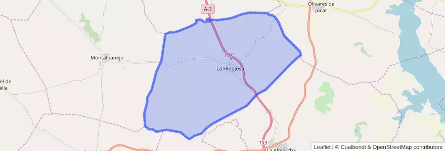Mapa de ubicacion de La Hinojosa.