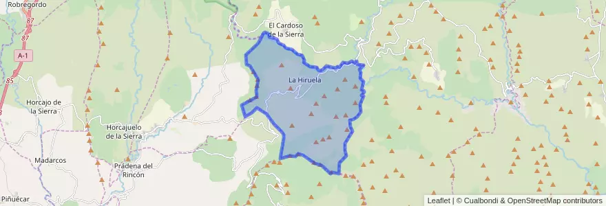 Mapa de ubicacion de La Hiruela.