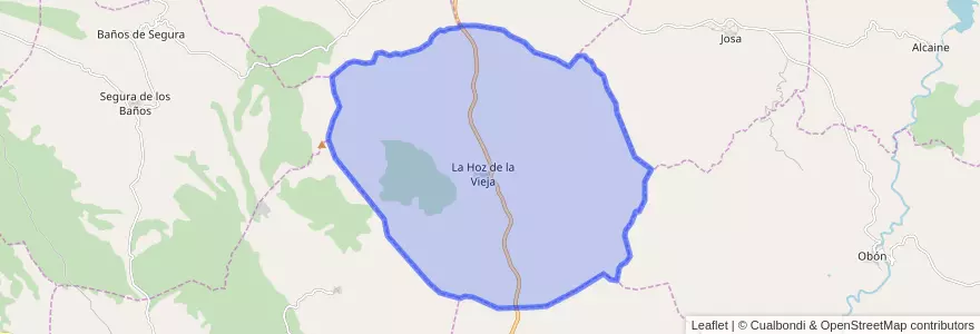 Mapa de ubicacion de La Hoz de la Vieja.