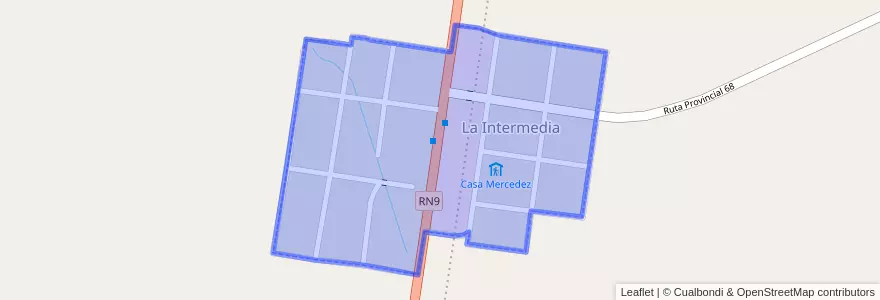 Mapa de ubicacion de La Intermedia.