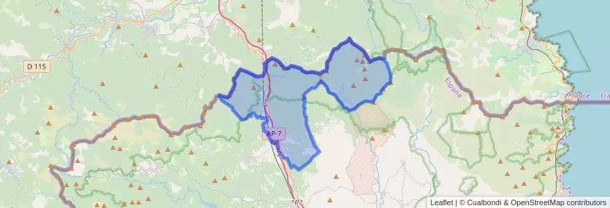 Mapa de ubicacion de la Jonquera.