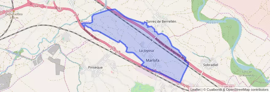 Mapa de ubicacion de La Joyosa.