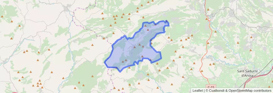 Mapa de ubicacion de la Llacuna.