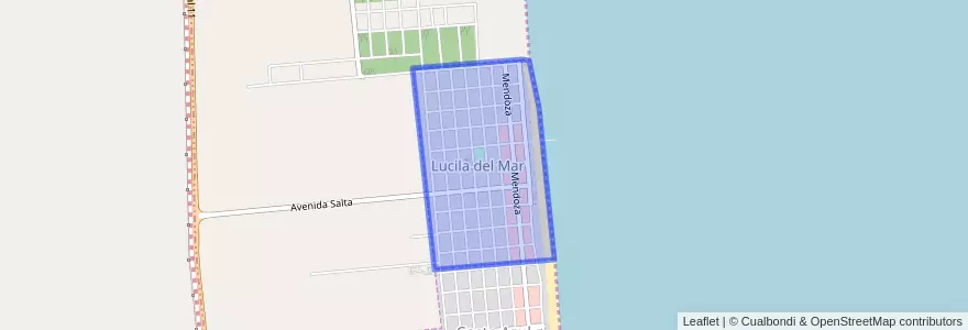 Mapa de ubicacion de La Lucila del Mar.